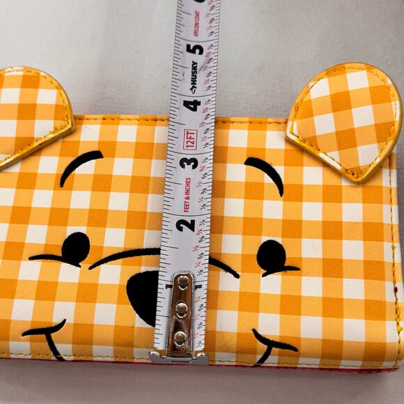 Disney Loungefly Winnie The Pooh Wallet Red Yellow Gingham 2021 Large - Picture 7 of 8
